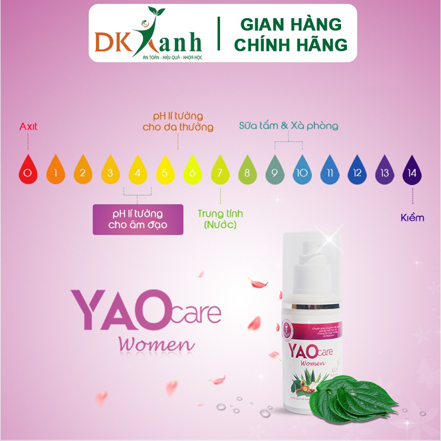 Dung dịch vệ sinh thảo dược Yaocare Women - Dk Pharma - 100ml