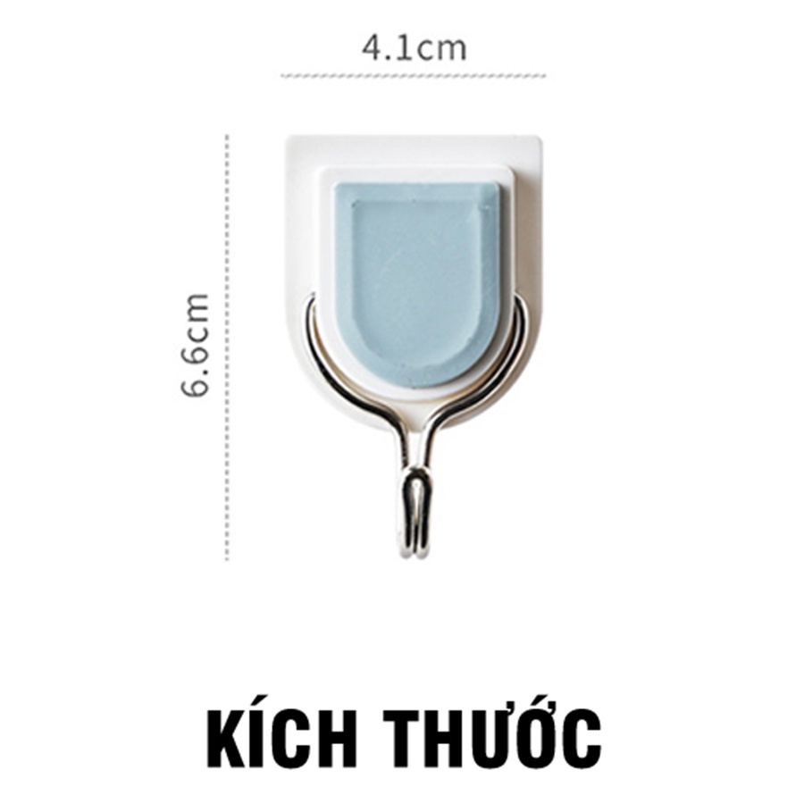 Móc dán tường siêu dính nhiều màu sắc móc treo chìa khóa chịu lực 2.5 kg