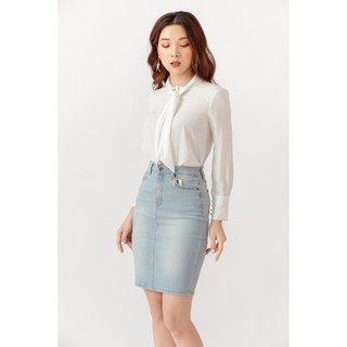 Chân váy jean xẻ sau - 20Again