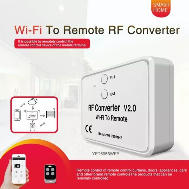 Thiết bị Điều khiển cửa cuốn trên điện thoại RF- V3.0 CONVERTER 240-930 mhz