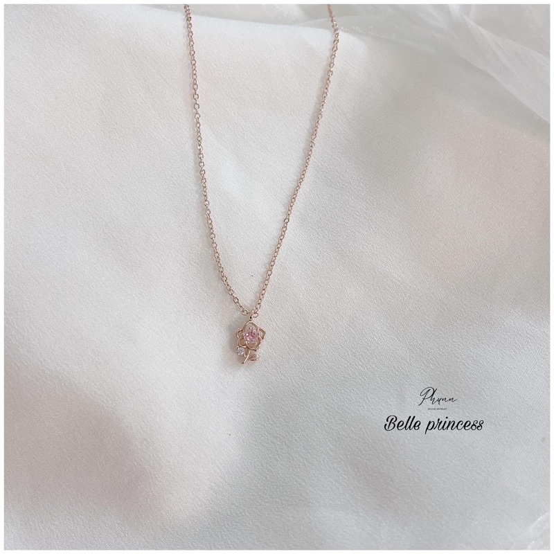 Set công chúa Belle Disney bạc 925 cao cấp-phunn