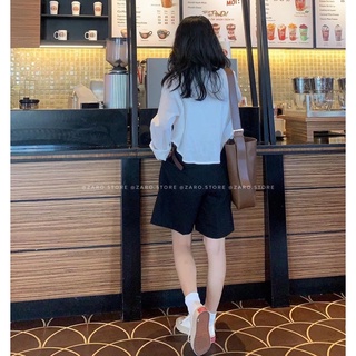 Áo sơ mi  croptop đũi
