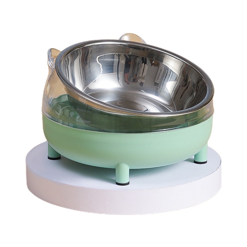Bát Đựng Thức Ăn Cho Thú Cưng Bằng Nhựa Và Thép Không Gỉ Dễ Thương