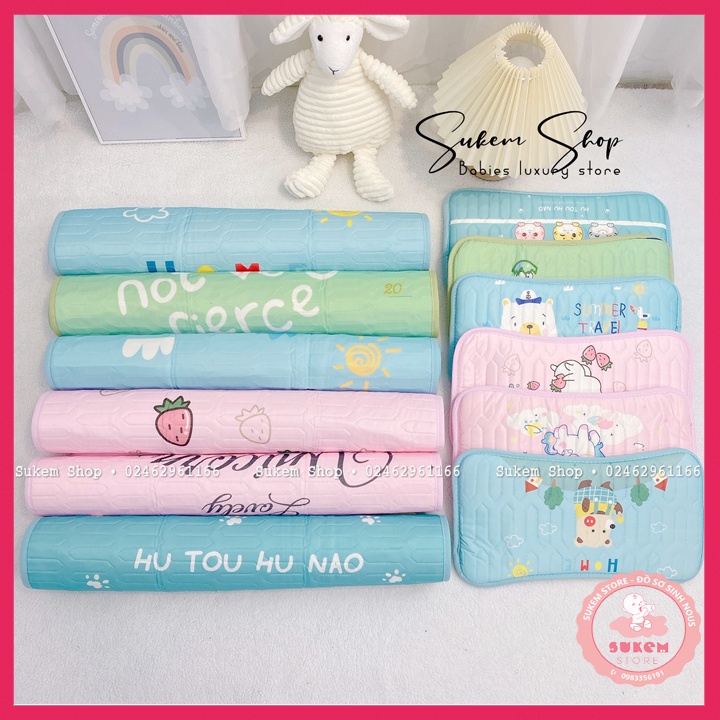 Chiếu Điều Hoà Cho Bé/ Chiếu Điều Hòa  Bé Bé Chất Cotton Cao Su Non Cao Cấp Cho Bé Nằm Hè
