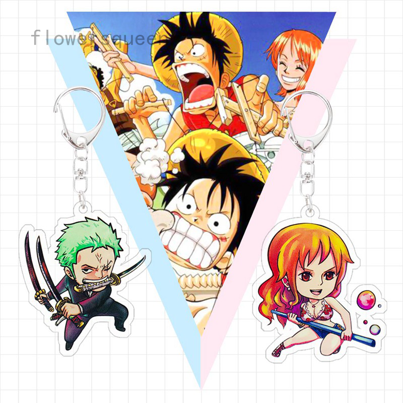 flowersqueen Móc Khóa Nhân Vật Hoạt Hình One Piece