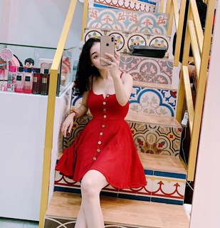 ĐẦM 2 Dây THUN LEN TẰM DÁNG NGẮN 😍