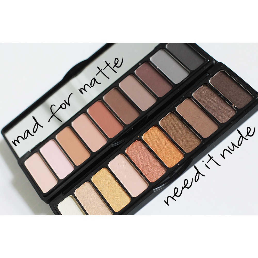 Bảng mắt 10 màu E.L.F Mad for Matte & Need it Nude Eyeshadow Palette