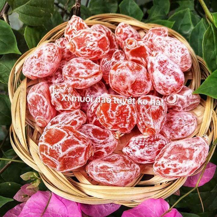 Ô mai xí muội  đào hồng phấn hộp 500g.