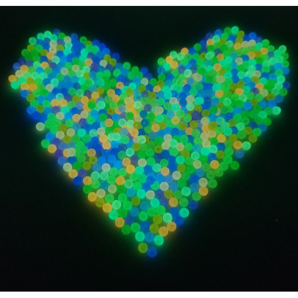 Chuỗi hạt Acrylic màu dạ quang 6/ 8/ 10/ 12mm dùng làm trang sức thủ công