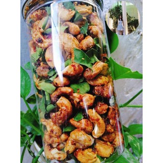 Hạt điều nguyên sấy tỏi ớt, lá chanh siêu ngon 500gr(1 hộp)