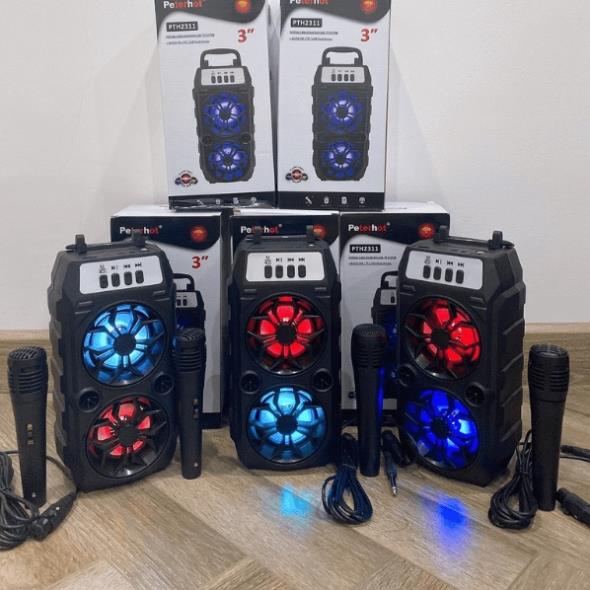 [Xả Kho]  Loa bluetooth Karaoke - PTH2311 Kết Nối Không dây 5.0 âm thanh cực chất bass trầm - Bảo Hành 1 năm