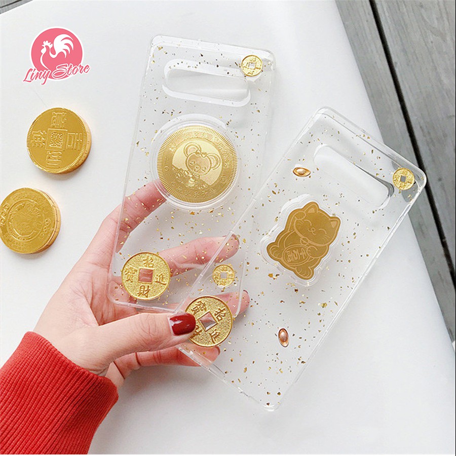 [ ỐP CAO CẤP SAMSUNG + IP ] Ốp Thần Tài  - Mèo + Chuột | BigBuy360 - bigbuy360.vn