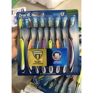 Set 8 bàn chải đánh răng Oral-B Cross Action