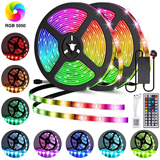 Bộ Combo Đèn Led Tiktok 10m Led RGB Led 5050RGB + Nguồn 12v + bộ khiển Remote 44 phím (44 keys)