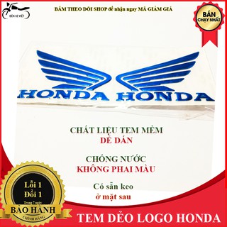 [ẢNH THẬT] TEM NỔI, TEM DÁN, DECAL DÁN LOGO HONDA DẺO - 2 MÀU TÙY CHỌN