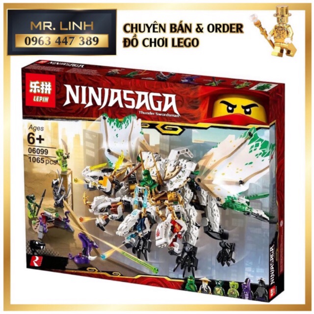 Lego 70679 Ninjago - Leji 82201 ( Xếp Hình Rồng Thần Bốn Đầu Đại Chiến 989 Mảnh )