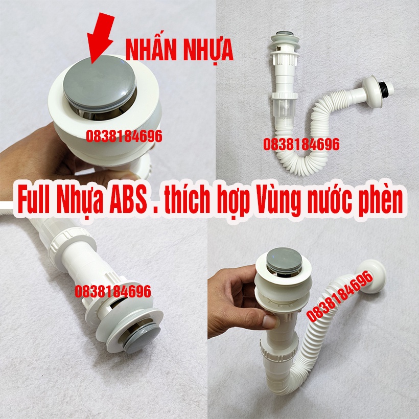 Bộ xả lavabo ruột gà nhấn màu xám đẹp. bộ xả ruột gà nhấn xám