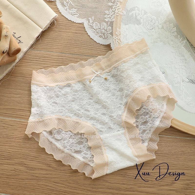 Quần lót nữ ren sexy phối viền Su siêu mềm mại thoáng khí kháng khuẩn - Wexuu Design QC78