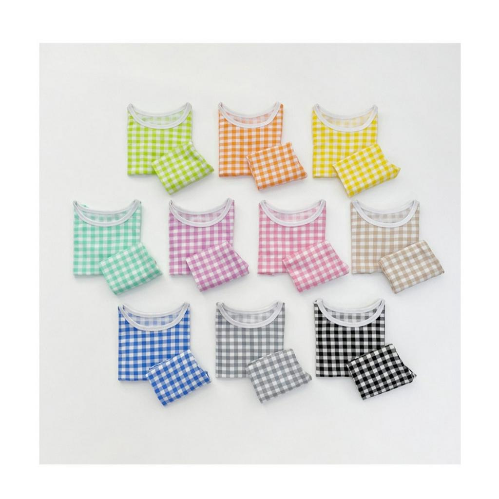 Lime&Blue bộ đồ kẻ Hàn Quốc cho bé