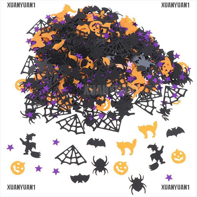 Hoa giấy hình bí ngô phù thủy dơi nhện trang trí Halloween 15g