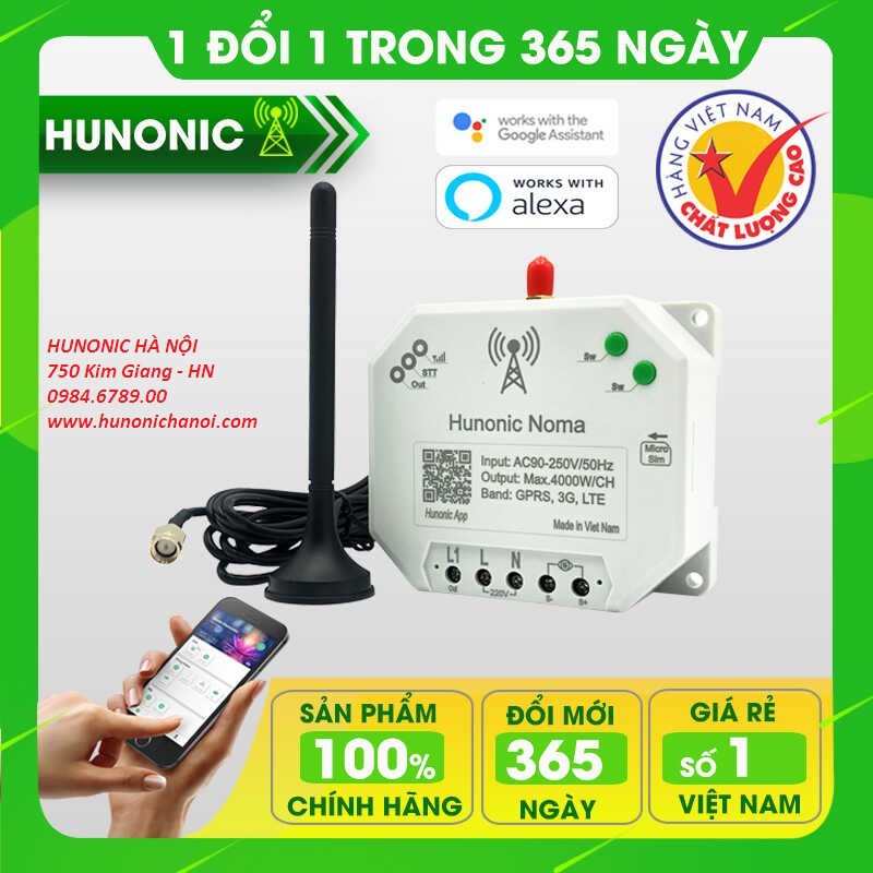 Công tắc NOMA - Điều khiển các thiết bị qua sóng điện thoại, không cần Wifi [CHÍNH HÃNG]