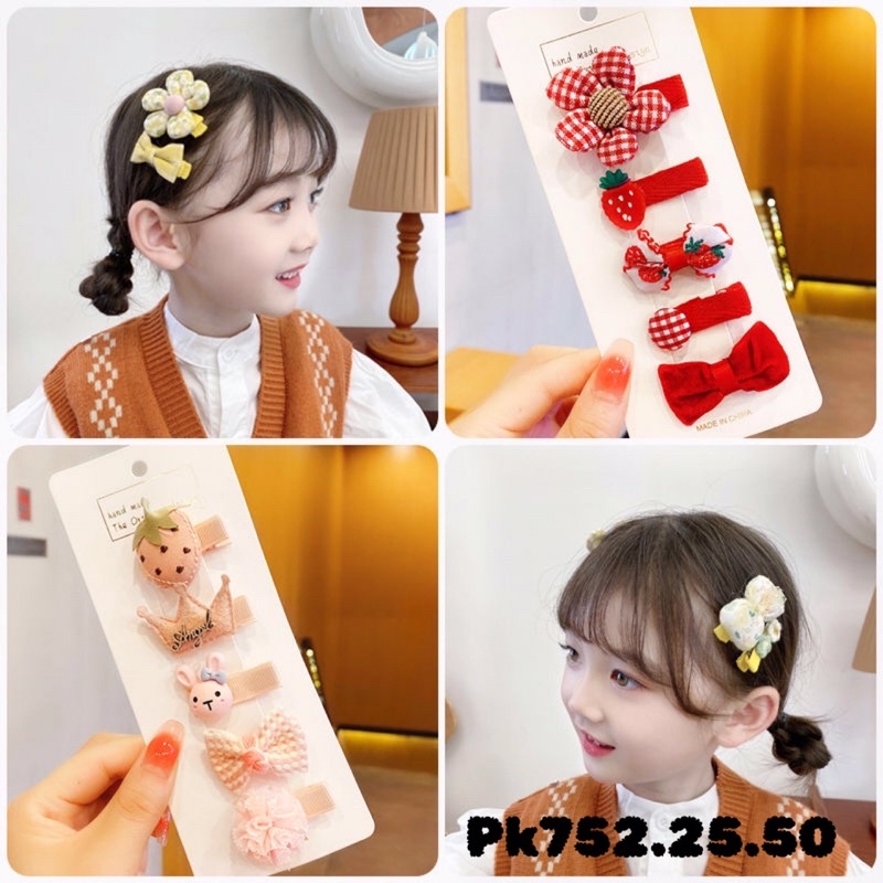 set kẹp tóc cho bé gái