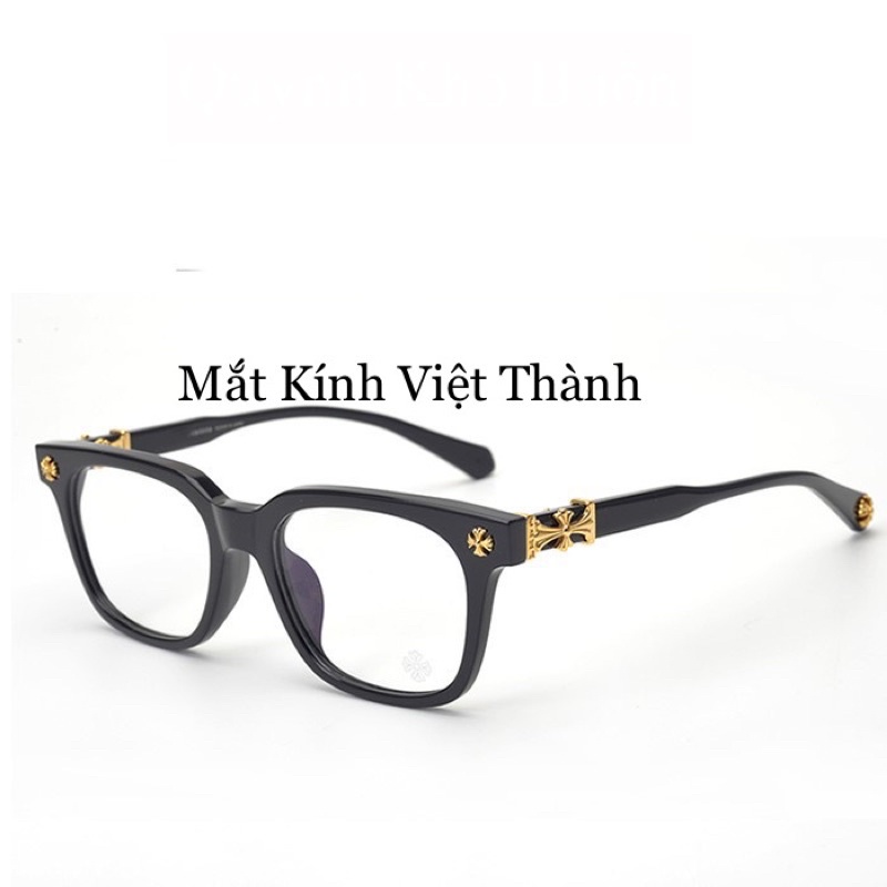 Gọng kính cận vuông Classic thánh giá chữ thập hàng tốt lắp được cận viễn loạn
