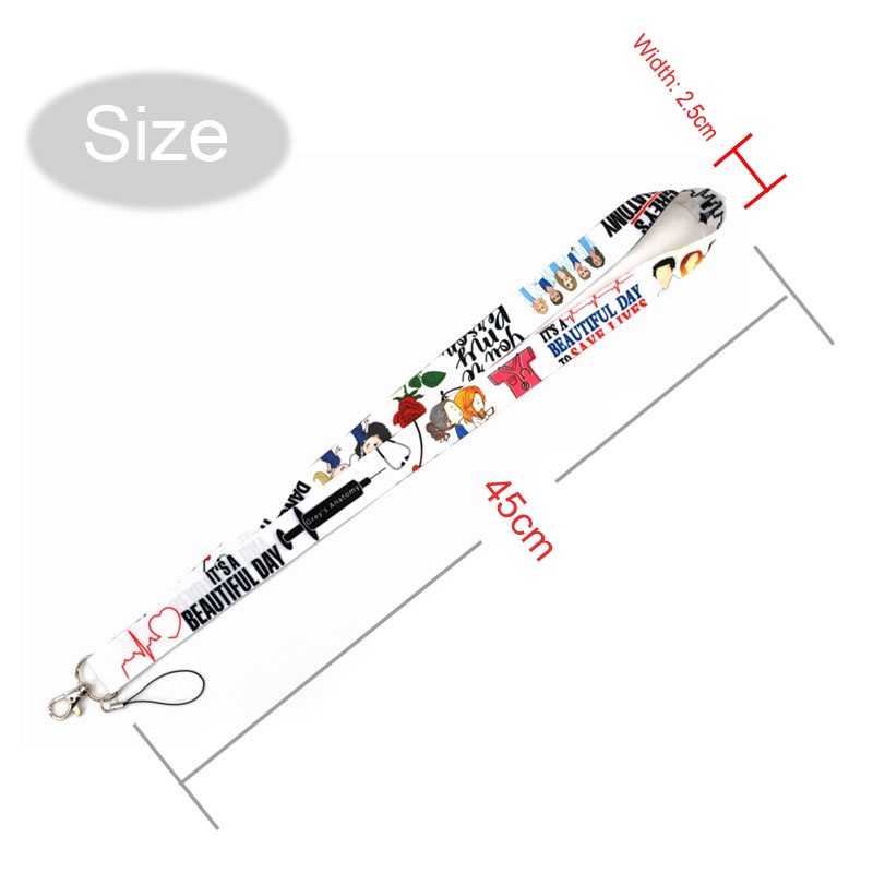 Dây Đeo Điện Thoại / Thẻ ID / Chìa Khóa Họa Tiết Grey 'S Anatomy