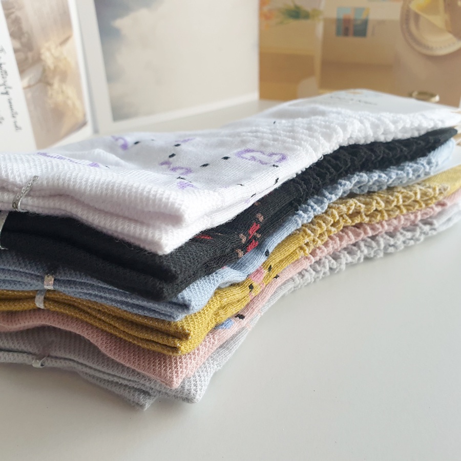 Tất nữ cổ ngắn thông hơi Cotton Hàn Quốc loại xịn - Havana FPT10