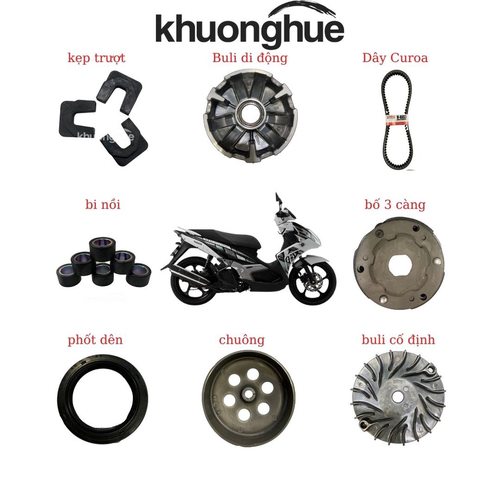 Bộ nồi trước sau tay ga Yamaha Nouvo Sx (Nouvo 5)