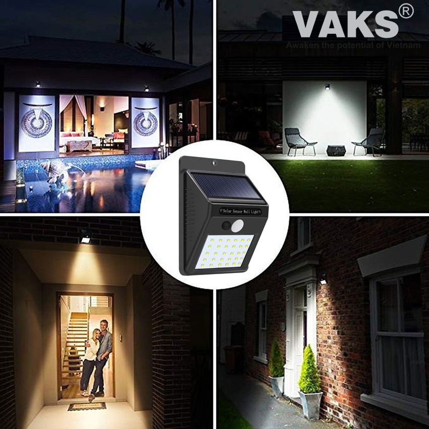 ĐÈN LED CẢM ỨNG NĂNG LƯỢNG MẶT TRỜI 30 LED.