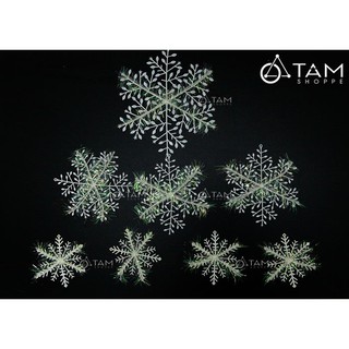 SET 2 Combo 8 bông tuyết và 12 bông tuyết trang trí Noel 3 kích cỡ XMAS-01