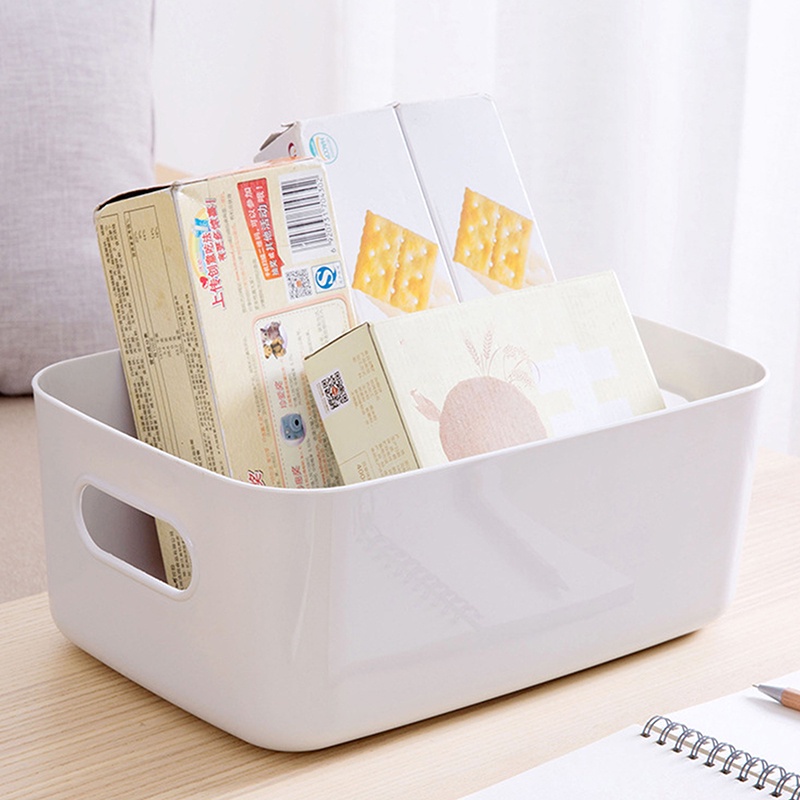 Hộp đựng đồ nhựa có quai cầm màu pastel xinh xắn