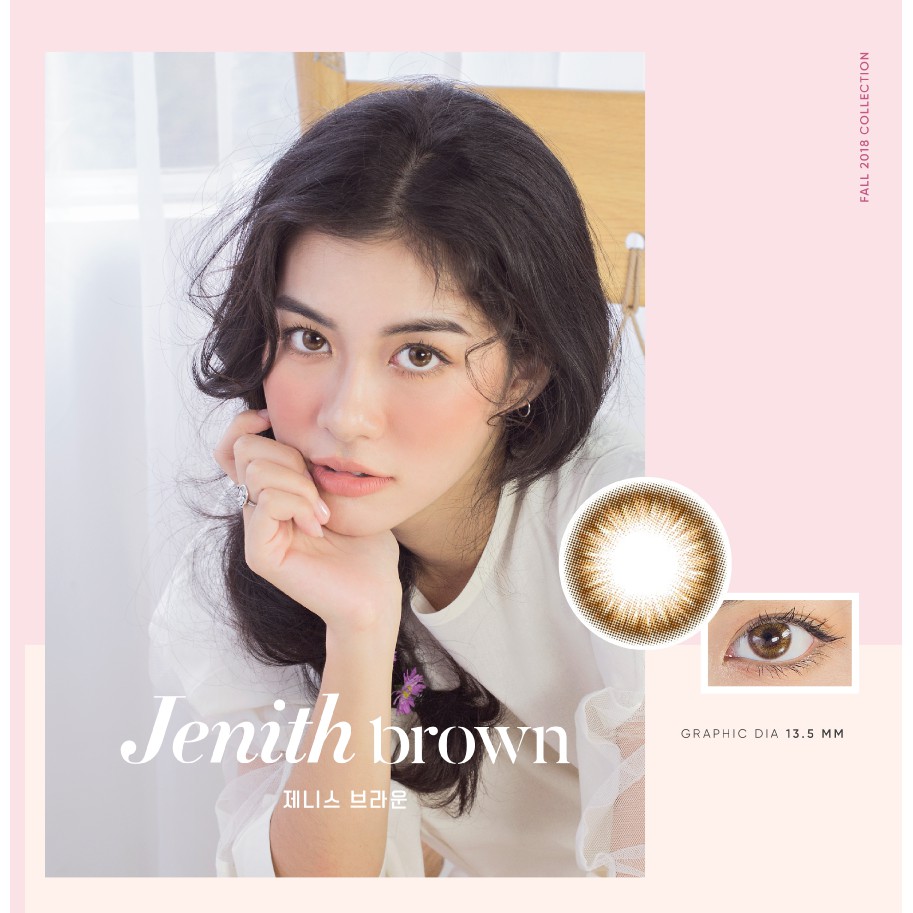 [Mã LTP50 giảm 50000 đơn 150000] Kính áp tròng DOLL EYES Jenith Brown- Fall In Love Collection 13,5mm