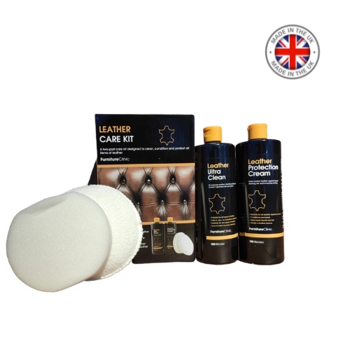 Bộ vệ sinh bảo dưỡng ghế sofa Hãng Furniture Clinic Vương Quốc Anh- Leather Care Kit giúp làm sạch và bảo vệ an toàn