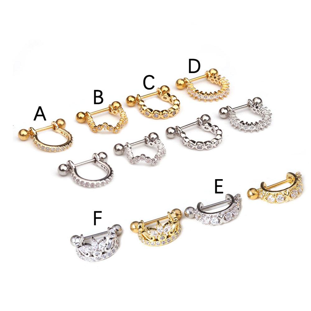 Qqmall Khuyên Tai Dạng Nụ Chữ U Dự Tiệc|Khuyên Tai Lủng Lẳng Cho Nữ