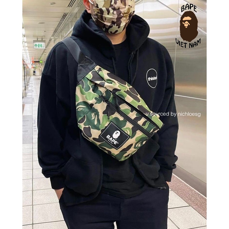 Túi đeo chéo Bape Camo Green 2021 - BAPE 2021 SPRING SUMMER MOOK MAGAZINE SHOULDER BAG hàng Siêu Cấp Bape VN