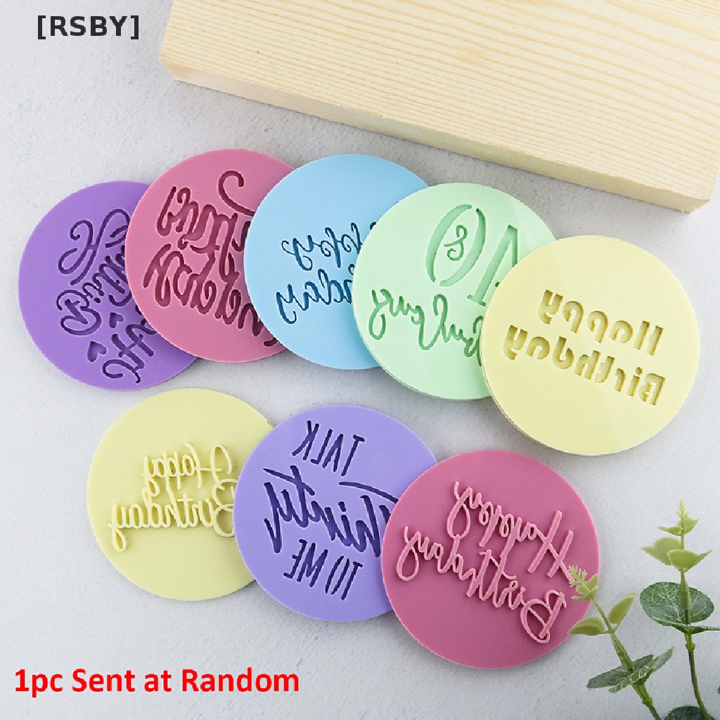 Khuôn Acrylic Dập Nổi Chữ Happy Birthday Trang Trí Bánh Kem