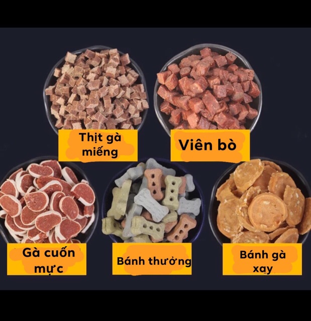 Combo đồ thưởng cho chó mèo (có bán lẻ)