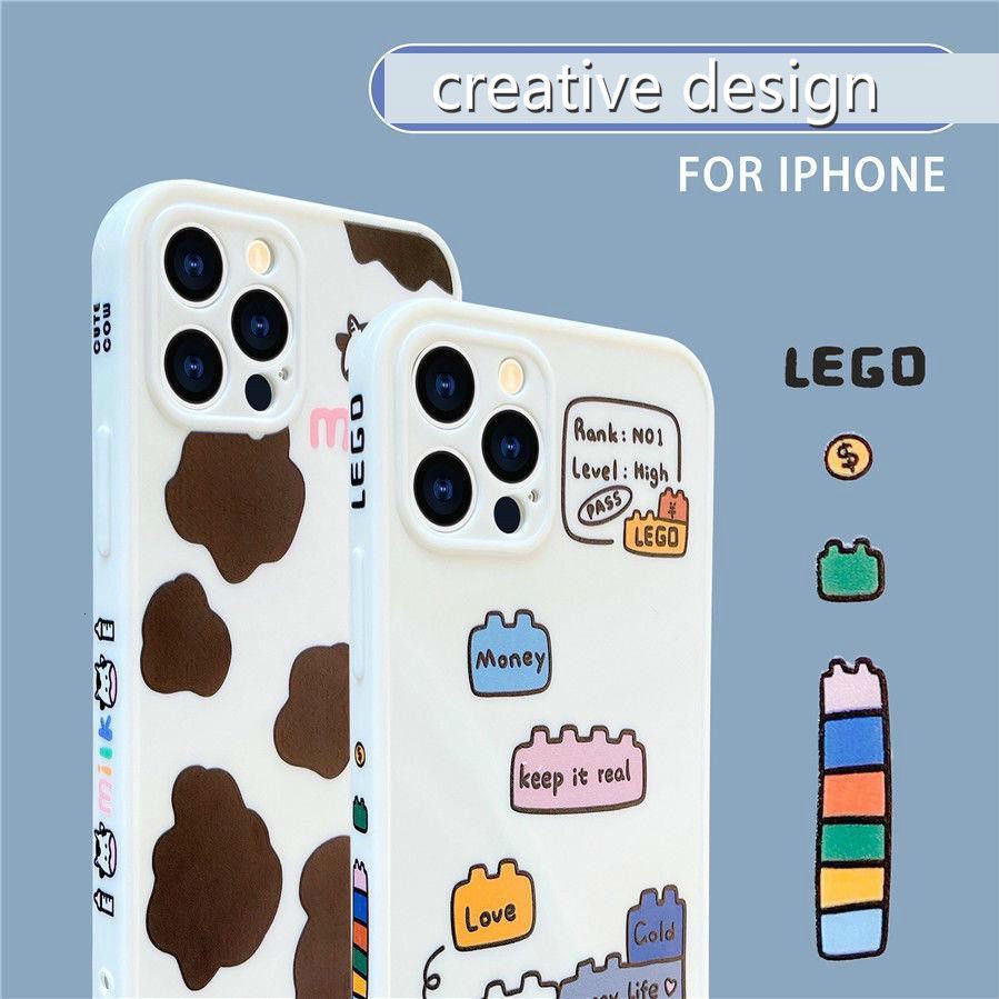Ốp Điện Thoại Silicone Mềm Họa Tiết Bò Sữa Cho IPhone 7 8Plus SE X XS XR XSMAX 11 11pro 11promax 12 12promax