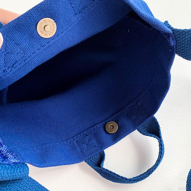 Túi xách vải canvas nhỏ gọn in chữ cái đáng yêu dành cho bé