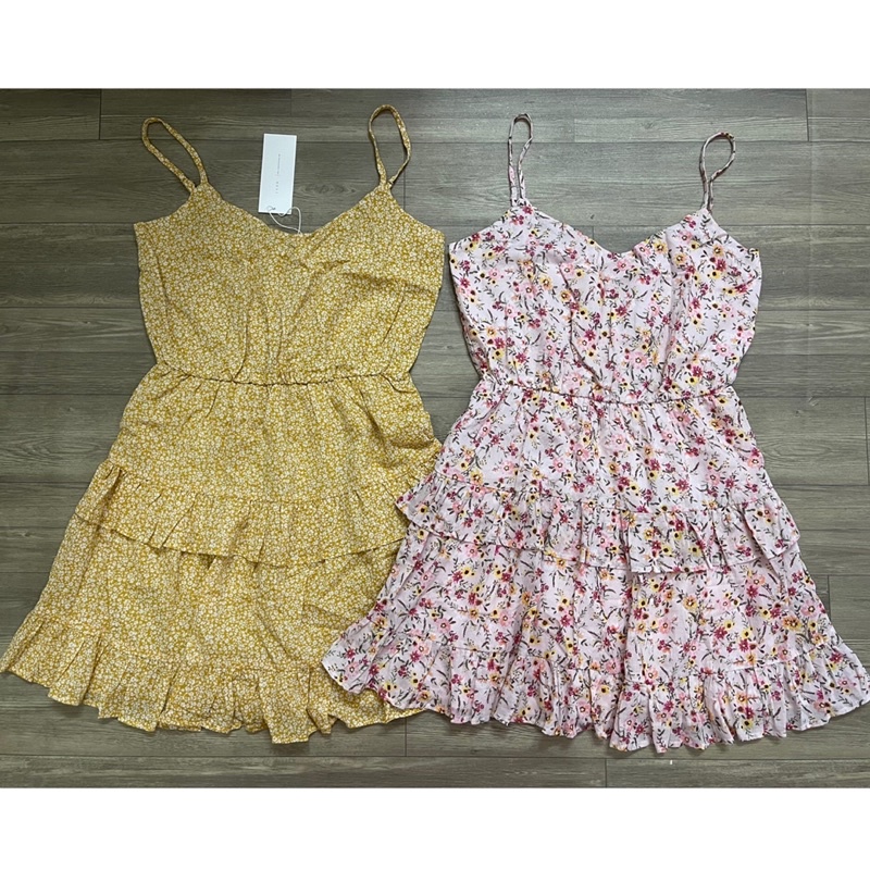 Đầm Xoè Hoa Dây Chiffon 2 Tầng 2 Lớp LUSH