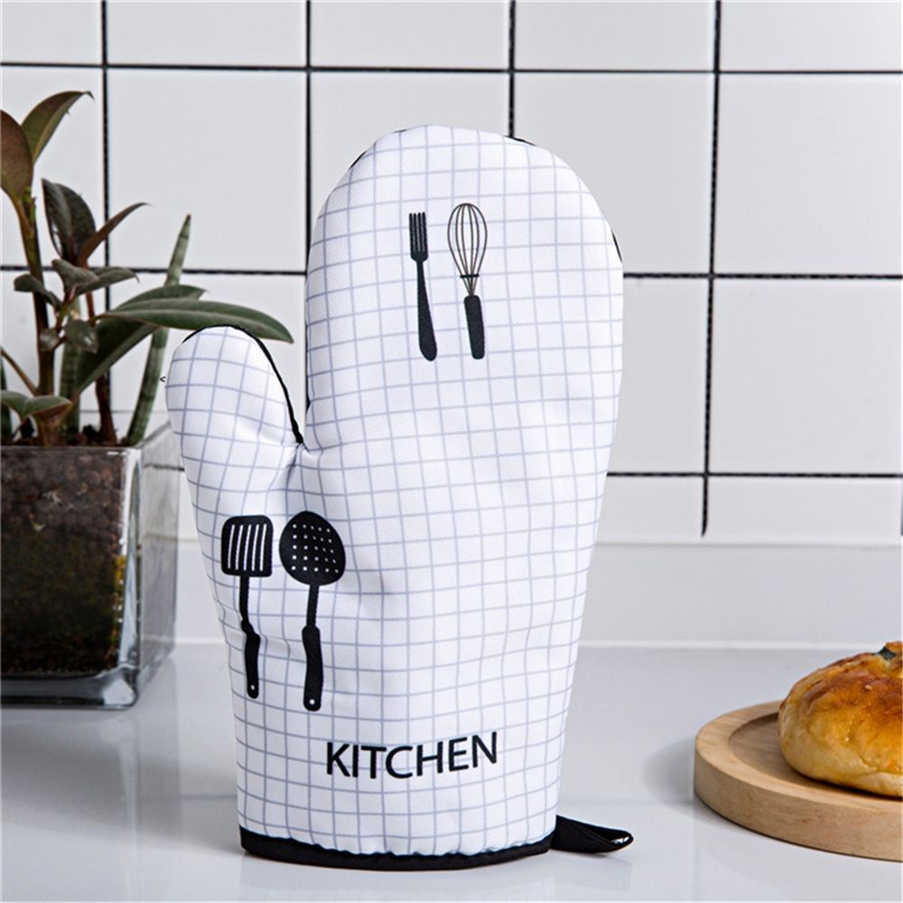 Set 2 Găng Tay Cách Nhiệt Bằng Vải Cotton Lanh Dày Dặn Tiện Dụng Cho Nhà Bếp