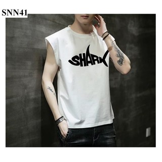 Áo Thun Ba Lỗ In Họa Tiết Cá Shark Bán Cực Hot - SNN41