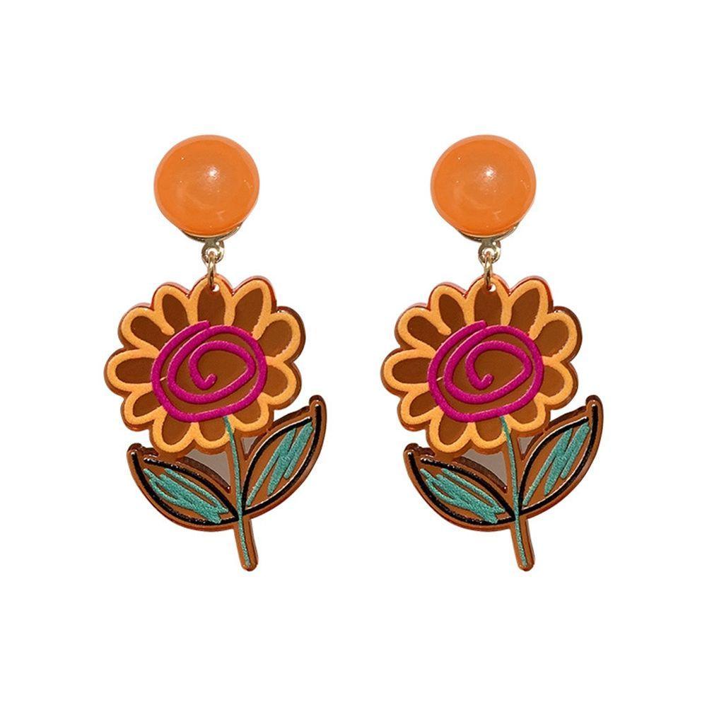 Bông Tai Hình Hoa Hướng Dương Phong Cách Hàn Quốc Thời Trang Đi Biển Cho Nữ