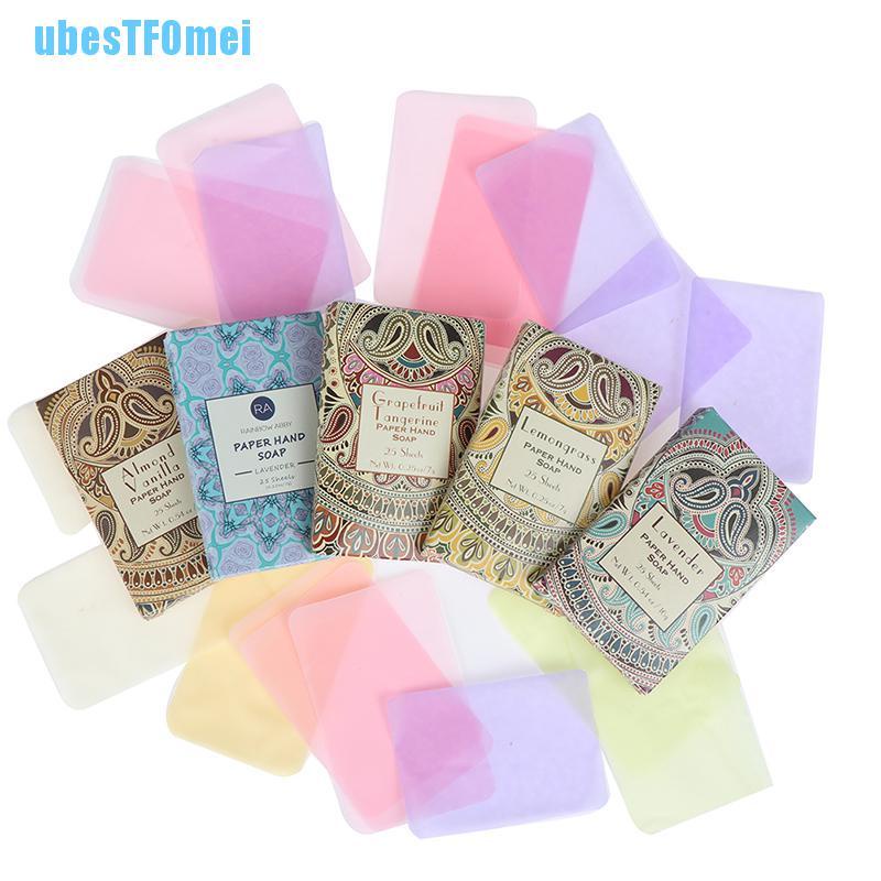 Xà Phòng Giấy Mini Rửa Tay / Tắm Có Mùi Thơm Tiện Dụng Mang Theo Du Lịch