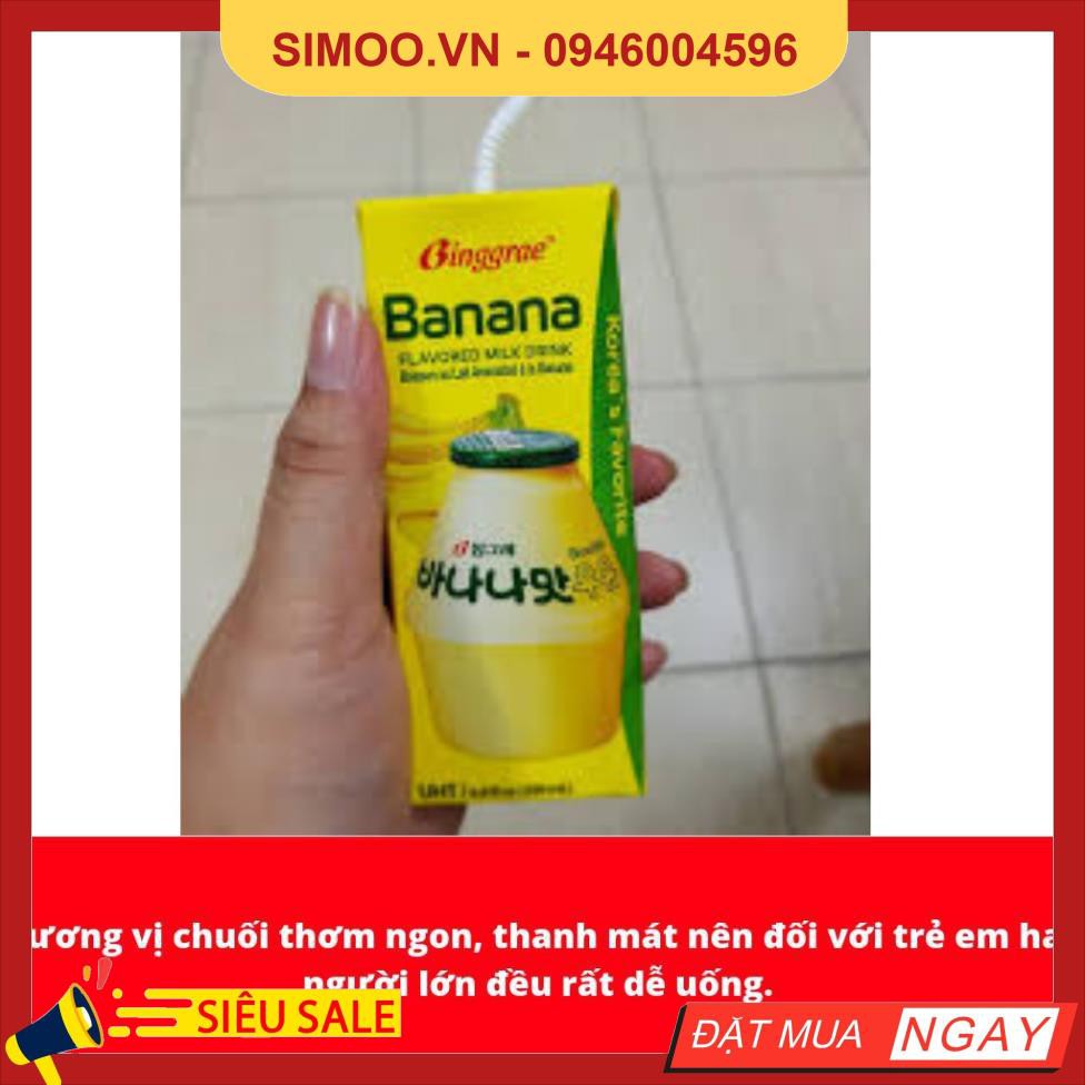 💥 ⚡ SẢN PHẨM CHÍNH HÃNG ( SỮA CHUỐI BINGGRAE HÀN QUỐC HỘP 200ML