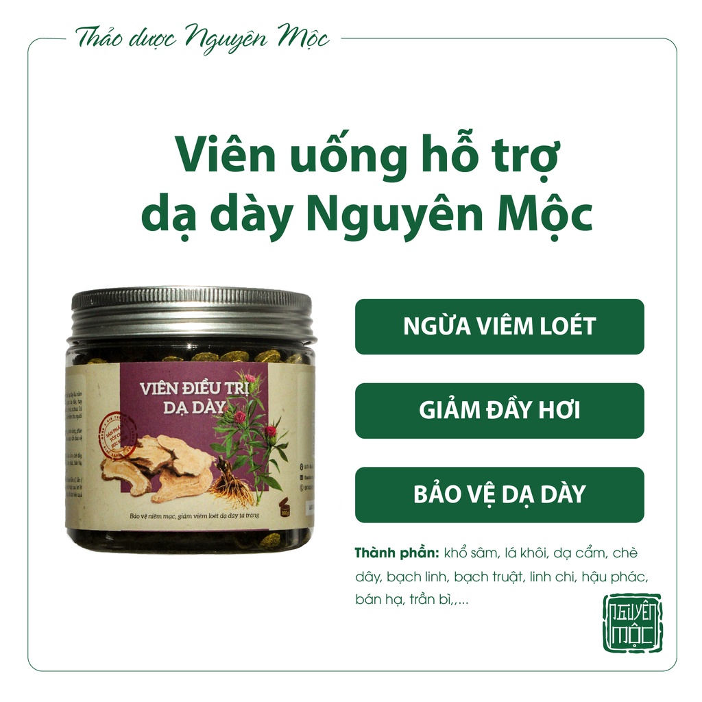 Sản phẩm Hỗ Trợ Dạ Dày Nguyên Mộc hỗ trợ bảo vệ dạ dày ngừa viêm loét dạ dày giảm đầy hơi