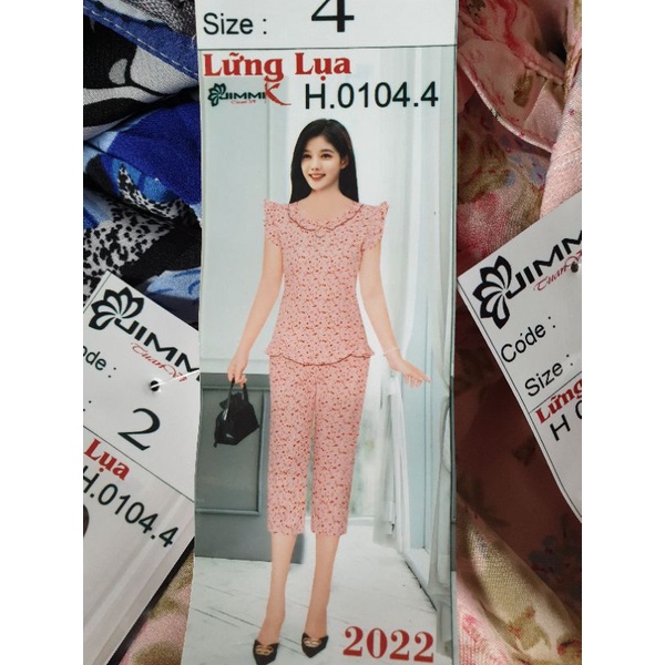 Bộ mango/lụa 9 tấc cho nữ mặc nhà