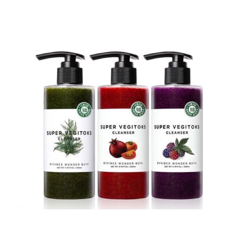 Sữa rửa mặt rau củ thải độc Super vegitoks cleanser Wonder bath - 300 ml chính hãng Hàn Quốc,